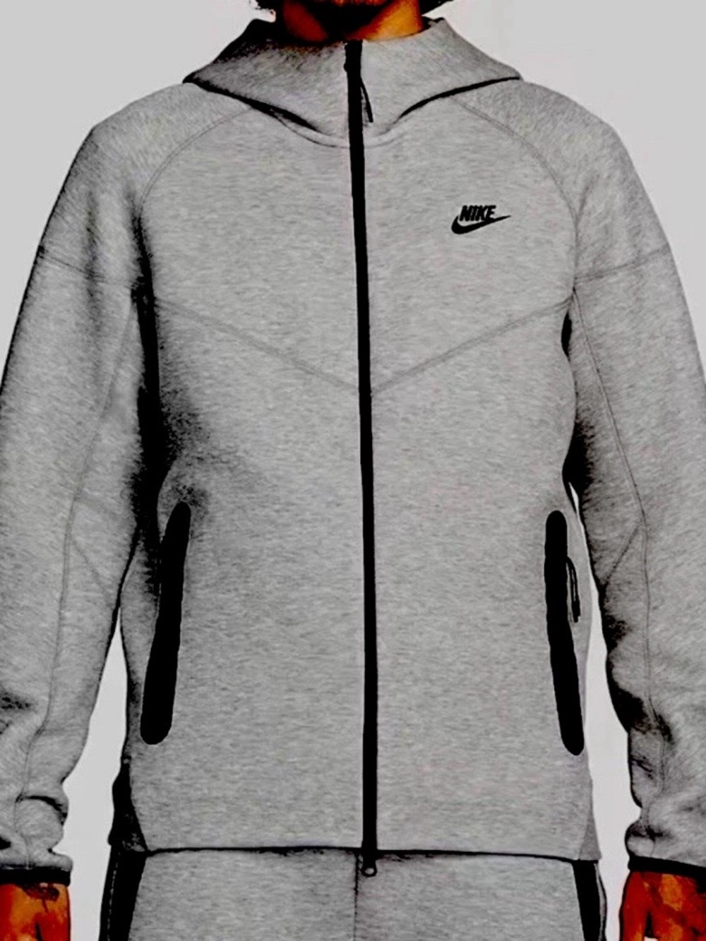 Nike Tech Fleece Windrunner Full-Zip Grey Hoodie FB7921-063 Men’s Size 2XL